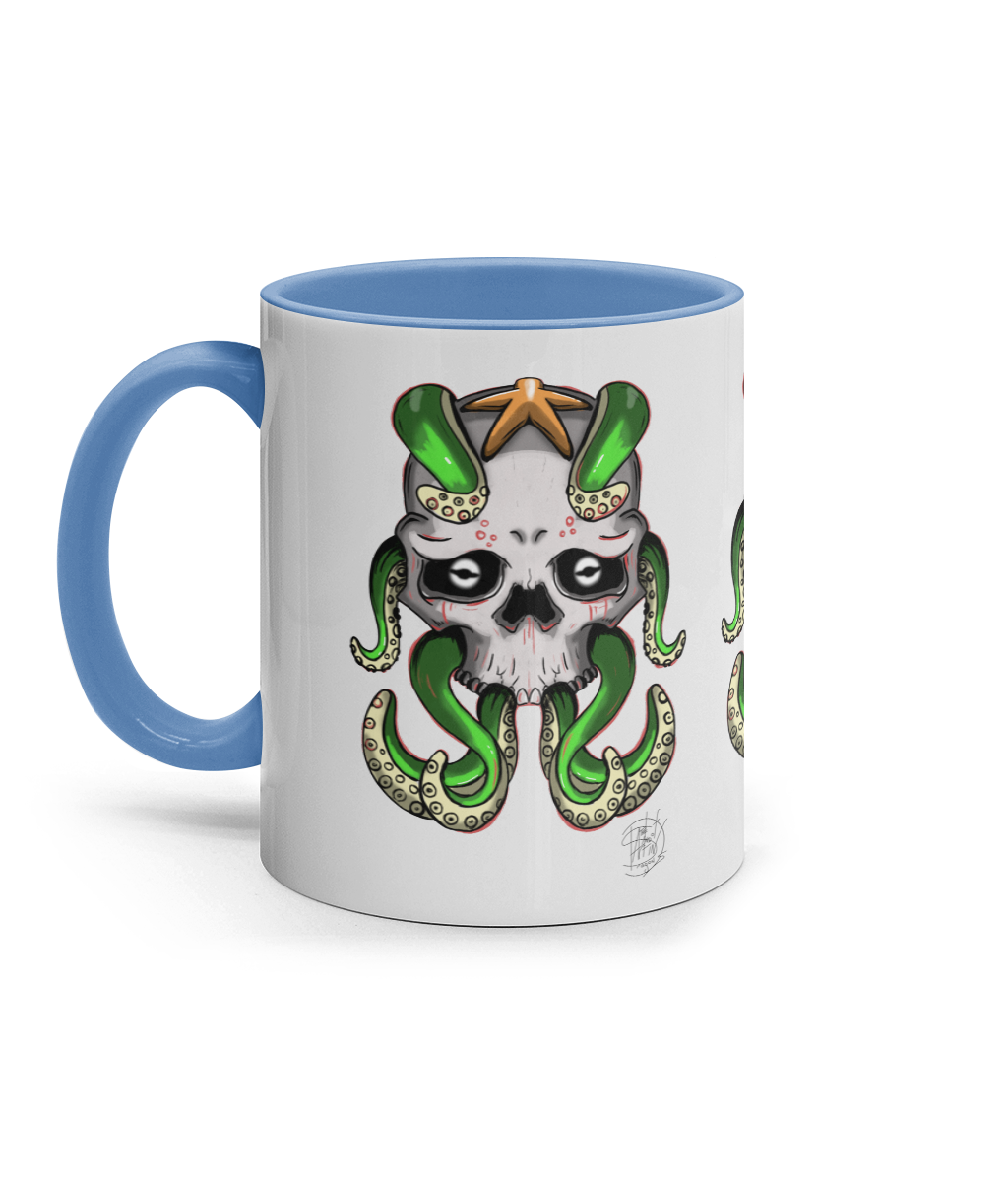 11oz Coloured Inner & Handle Mug Octo Octo Octo