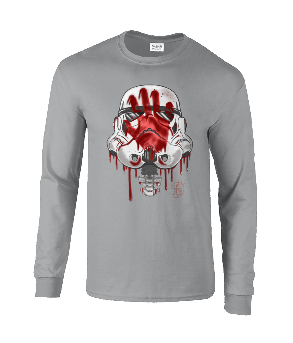 Gildan GD014 Ultra Cotton Adult Long Sleeve T-Shirt Dead Trooper Neck