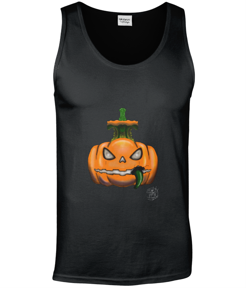 Gildan GD012 Softstyle Adult Tank Top Halloween Pumpkin 2