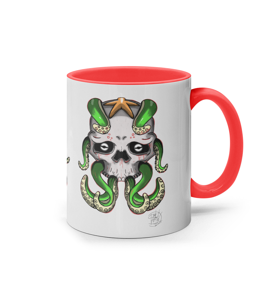 11oz Coloured Inner & Handle Mug Octo Octo Octo