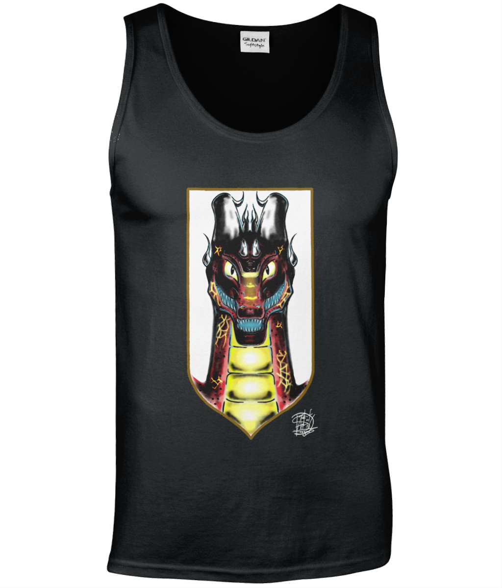 Gildan GD012 Softstyle Adult Tank Top Dragon Smile