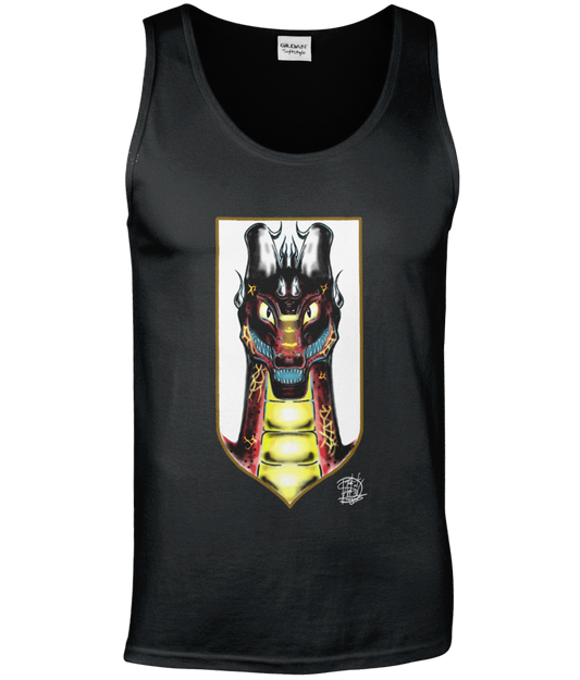 Gildan GD012 Softstyle Adult Tank Top Dragon Smile