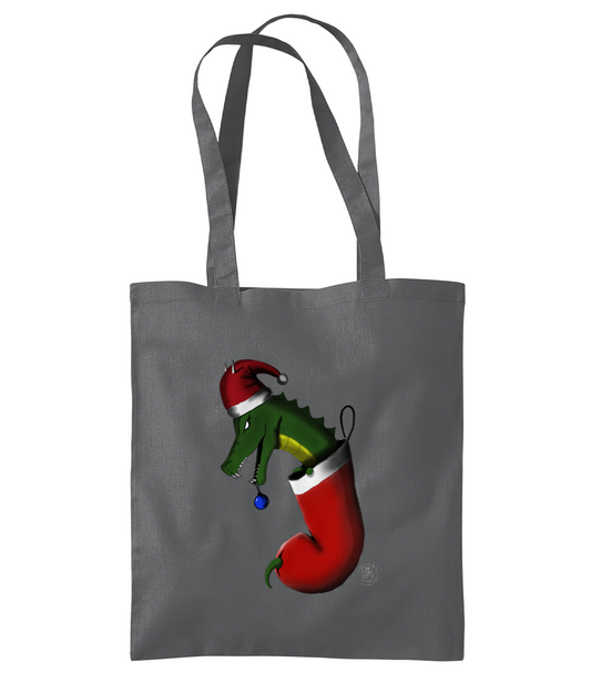 Westford Mill WM261 Organic Premium Cotton Tote Christmas Stocking Dragon