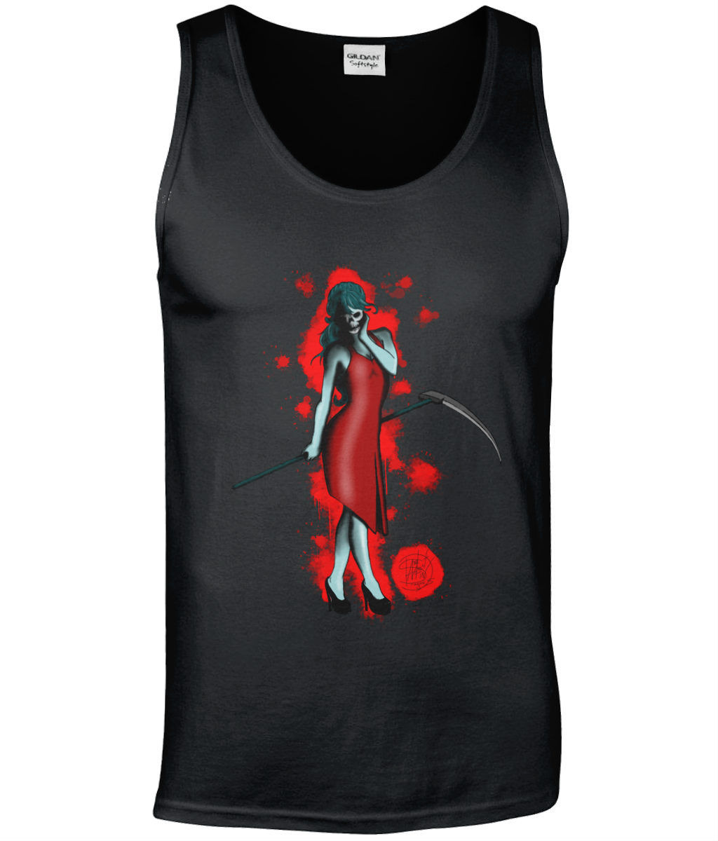 Gildan GD012 Softstyle Adult Tank Top Lady Death Red Blood