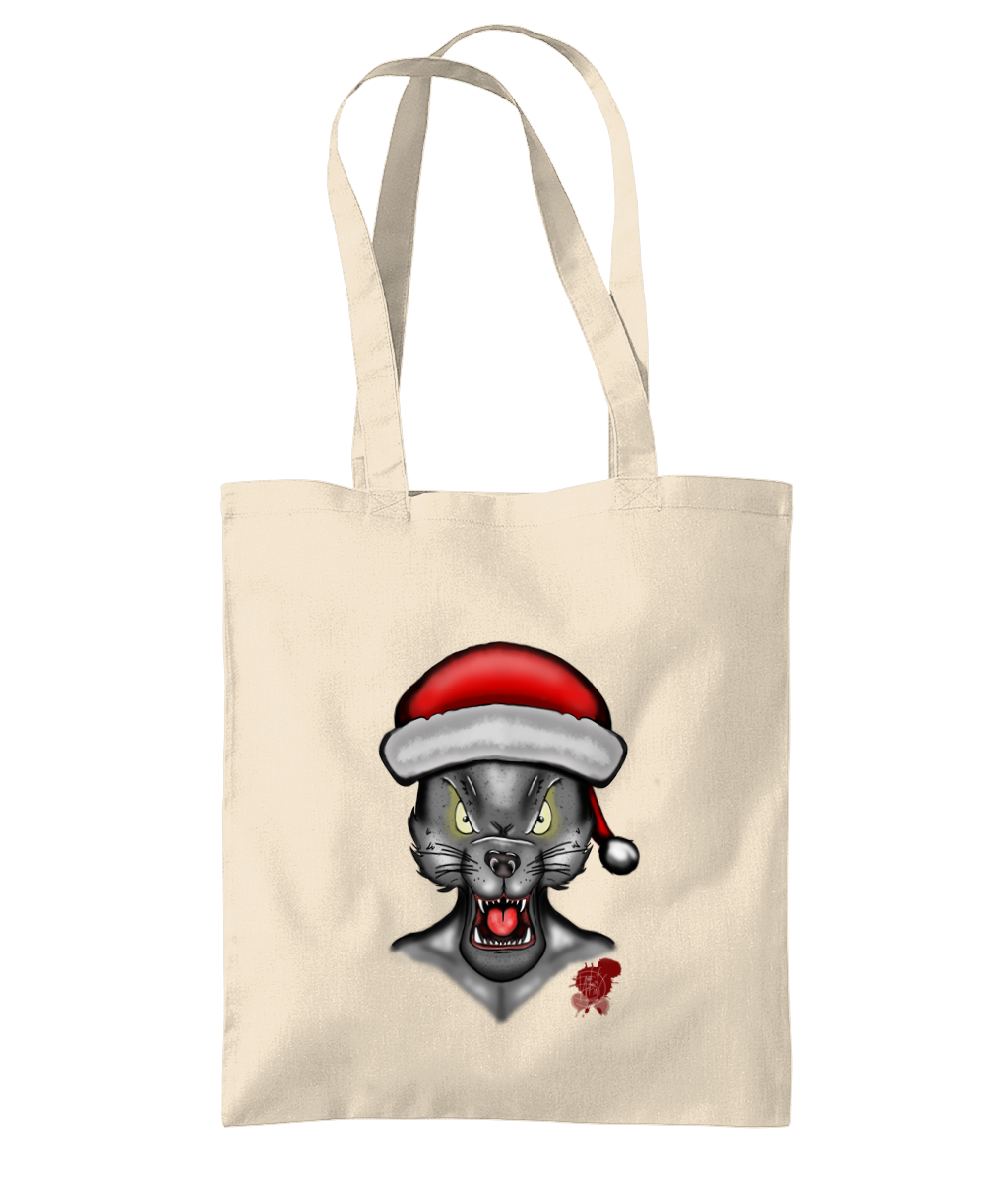 Westford Mill WM261 Organic Premium Cotton Tote Christmas Wolf