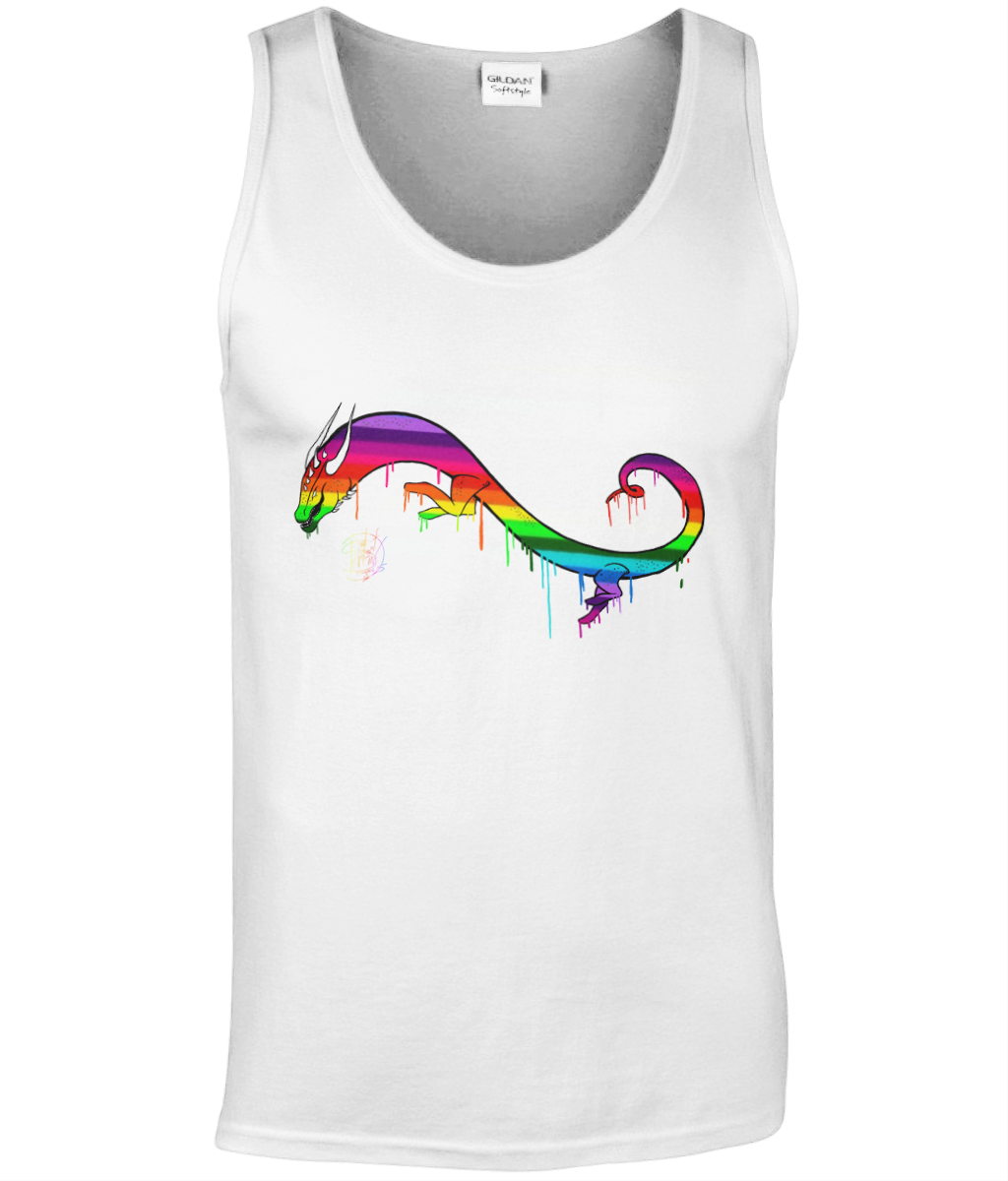 Gildan GD012 Softstyle Adult Tank Top Pride Dragon