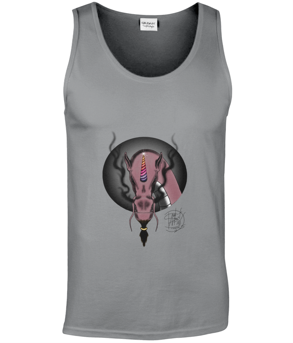 Gildan GD012 Softstyle Adult Tank Top Sparkles The Unicorn Dragon