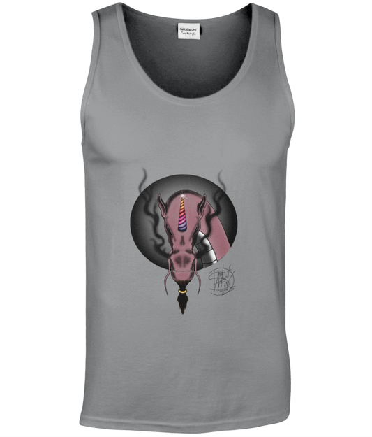 Gildan GD012 Softstyle Adult Tank Top Sparkles The Unicorn Dragon