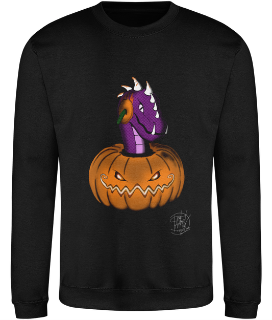 AWDis JH030 Sweatshirt Halloween Pumpkin Peekaboo Dargon