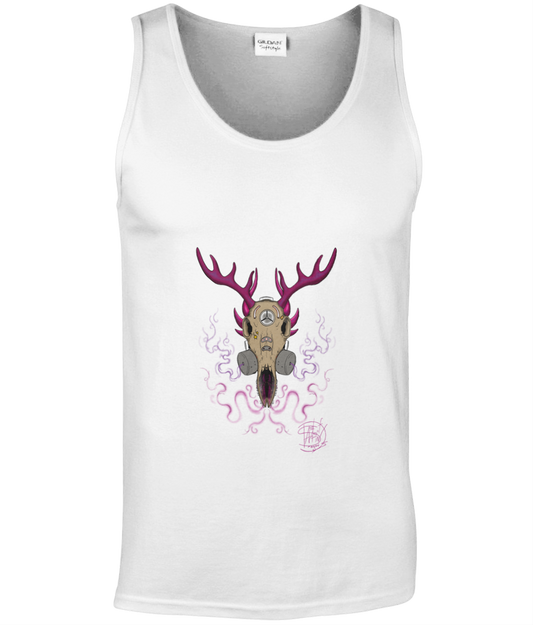 Gildan GD012 Softstyle Adult Tank Top Gas Mask Deer 1