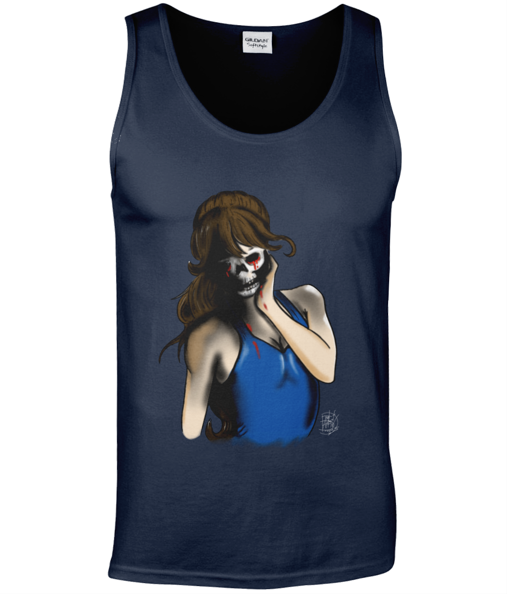 Gildan GD012 Softstyle Adult Tank Top Lady Death Close Up