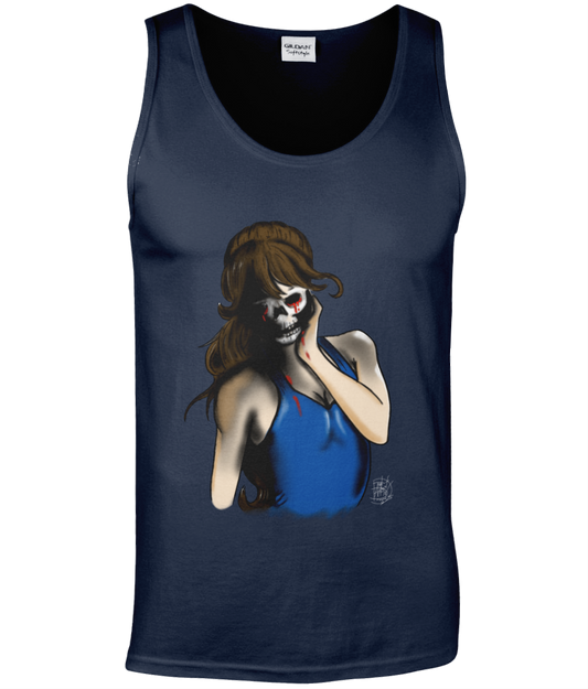 Gildan GD012 Softstyle Adult Tank Top Lady Death Close Up