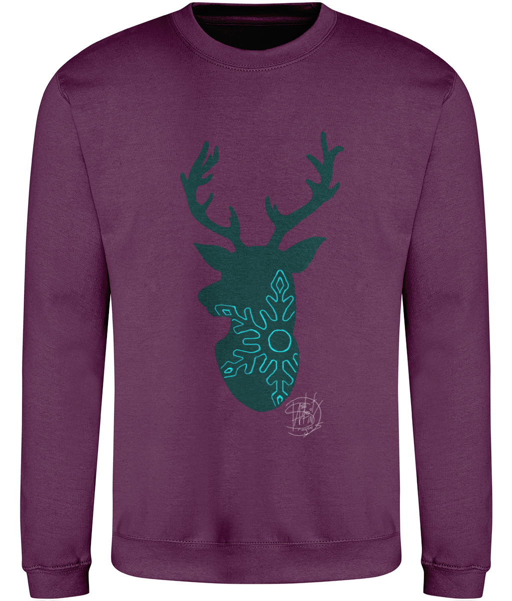 AWDis JH030 Sweatshirt Christmas Reindeer Snowflake