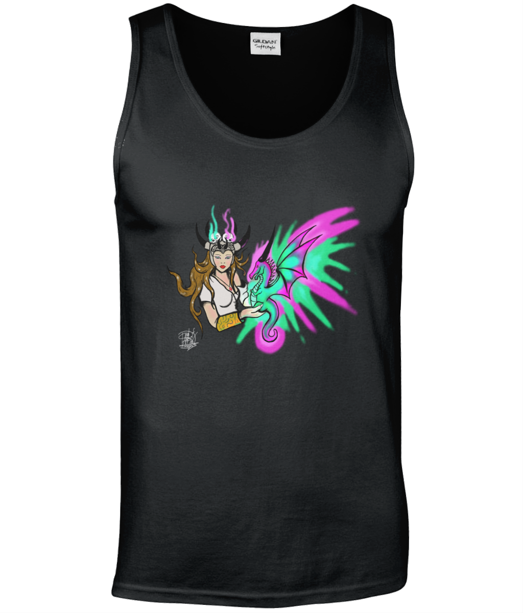 Gildan GD012 Softstyle Adult Tank Top Dragon Queen