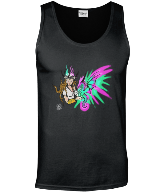 Gildan GD012 Softstyle Adult Tank Top Dragon Queen