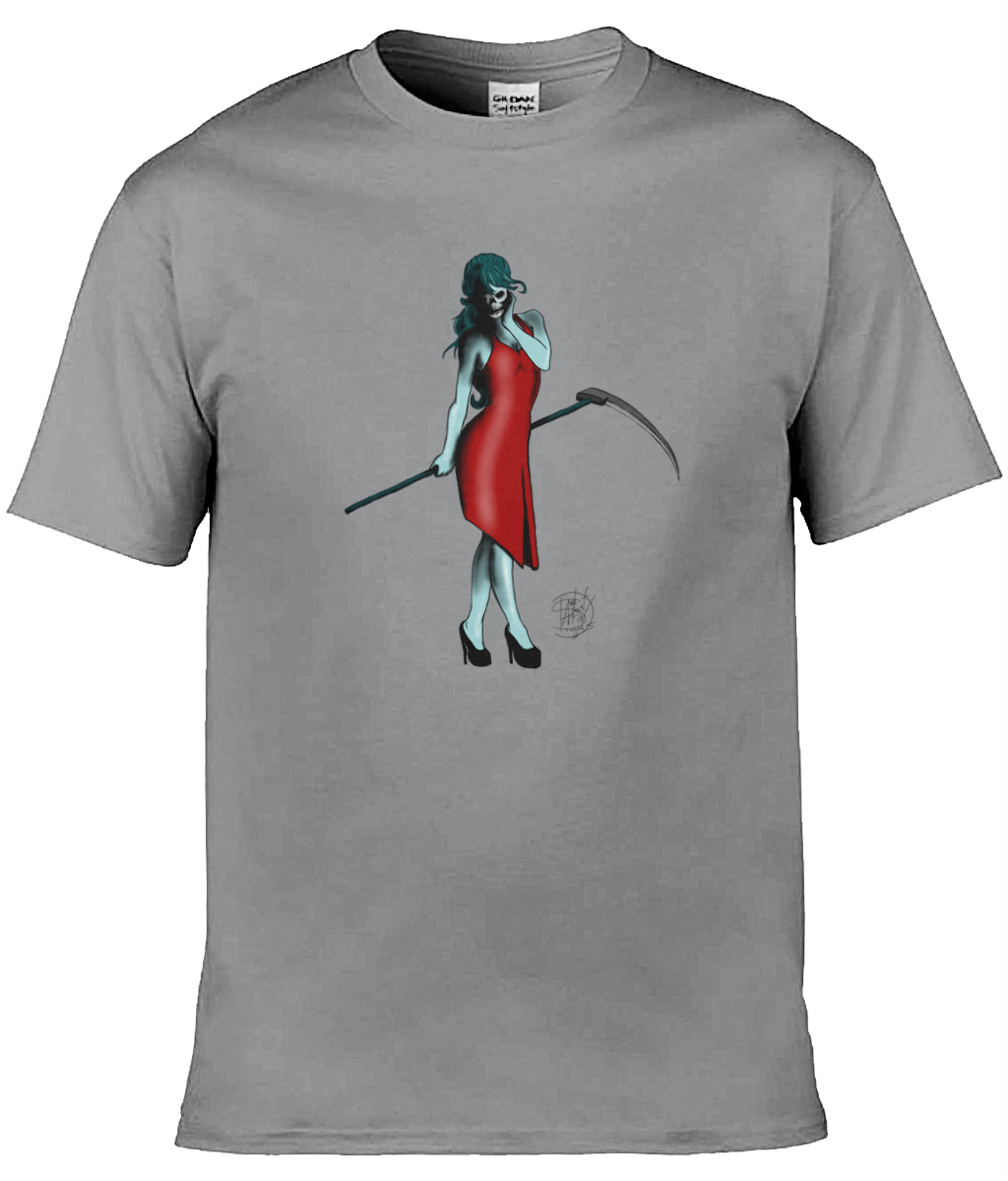 Gildan GD001 Softstyle Adult Ringspun T-Shirt Lady Death Red