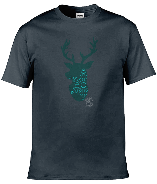 Gildan GD001 Softstyle Adult Ringspun T-Shirt Christmas Reindeer Snowflake