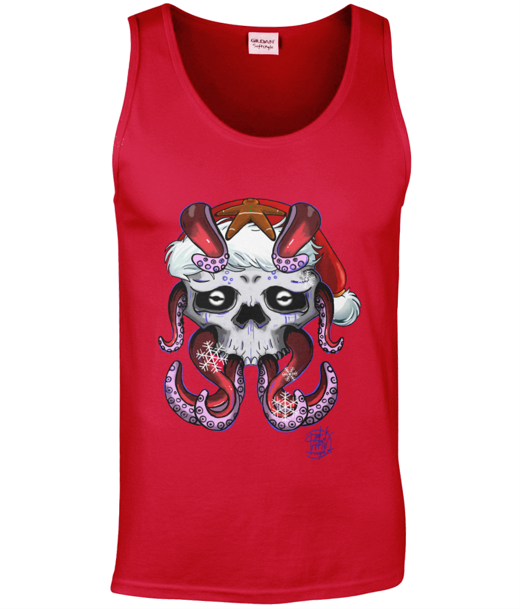 Gildan GD012 Softstyle Adult Tank Top Christmas Octo