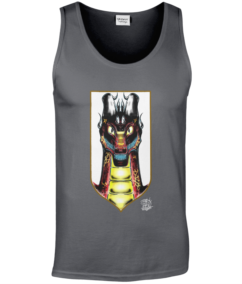 Gildan GD012 Softstyle Adult Tank Top Dragon Smile