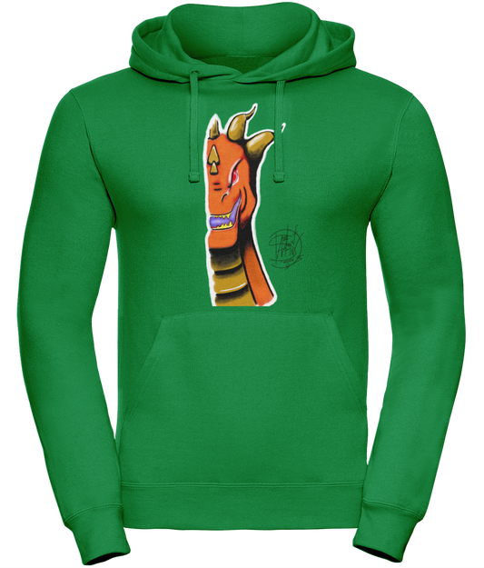 Uneek UC509 Hoodie Roarsome Orange 3 Prongs