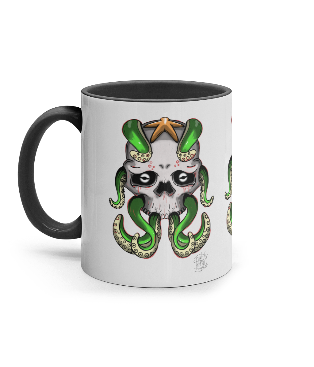 11oz Coloured Inner & Handle Mug Octo Octo Octo