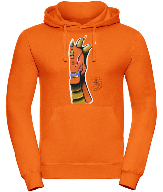 Uneek UC509 Hoodie Roarsome Orange 3 Prongs