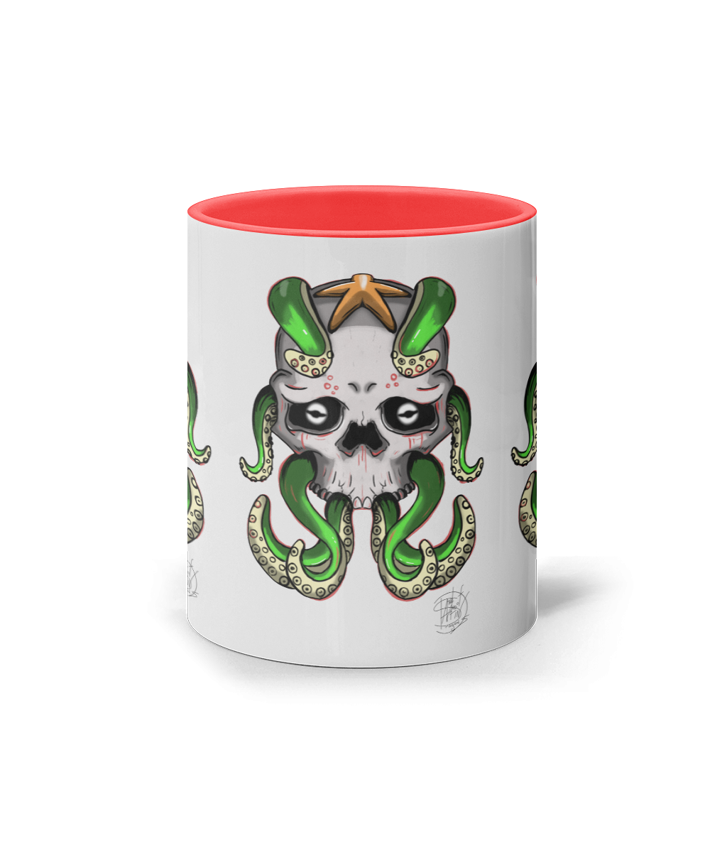 11oz Coloured Inner & Handle Mug Octo Octo Octo