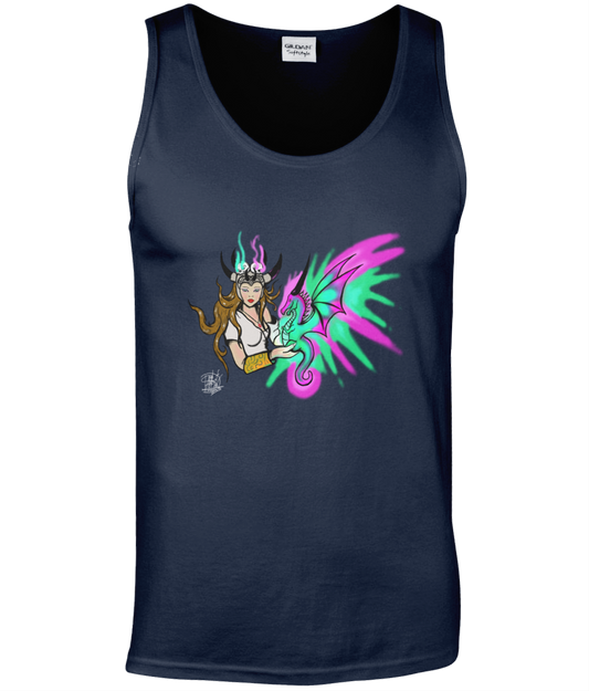 Gildan GD012 Softstyle Adult Tank Top Dragon Queen