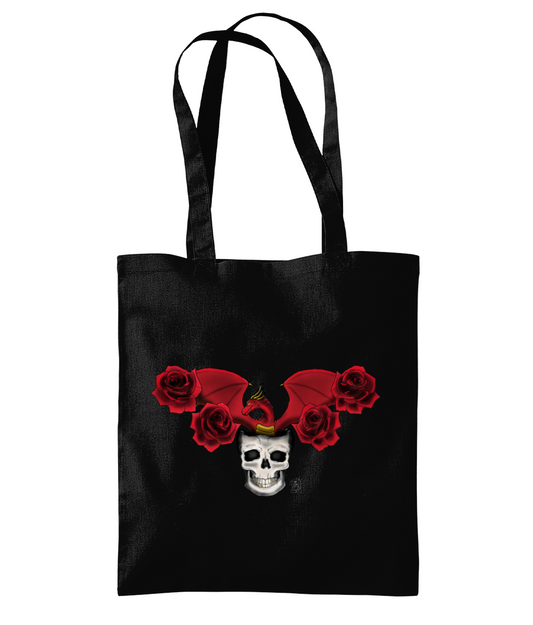 Westford Mill WM261 Organic Premium Cotton Tote Dragon and Roses