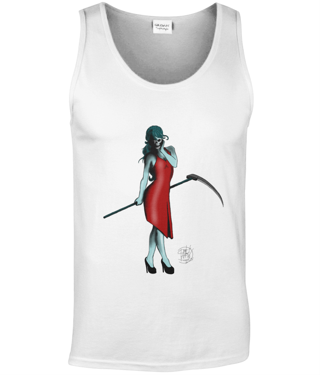 Gildan GD012 Softstyle Adult Tank Top Lady Death Red