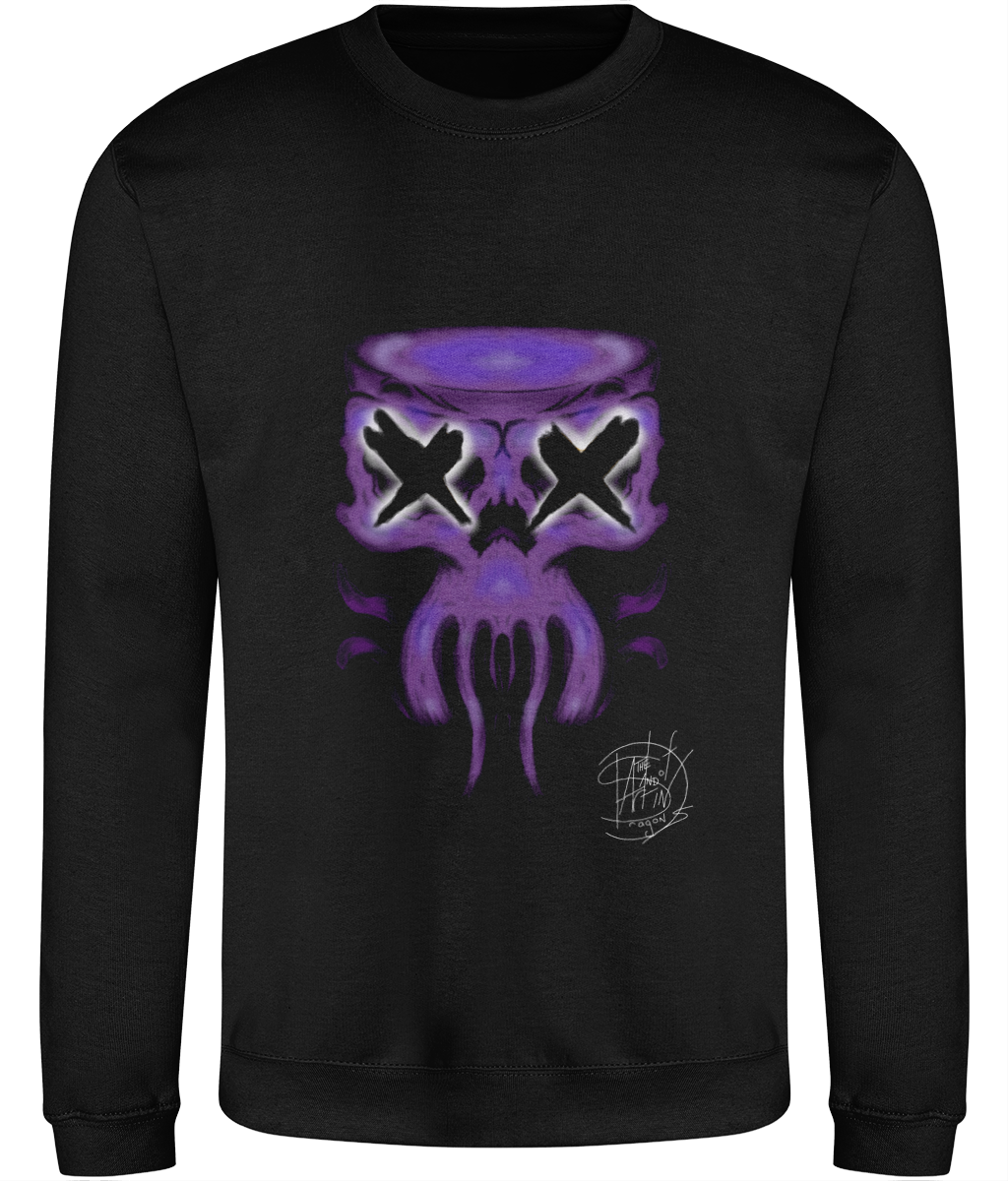 AWDis JH030 Sweatshirt Purple Octo Skull