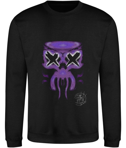 AWDis JH030 Sweatshirt Purple Octo Skull