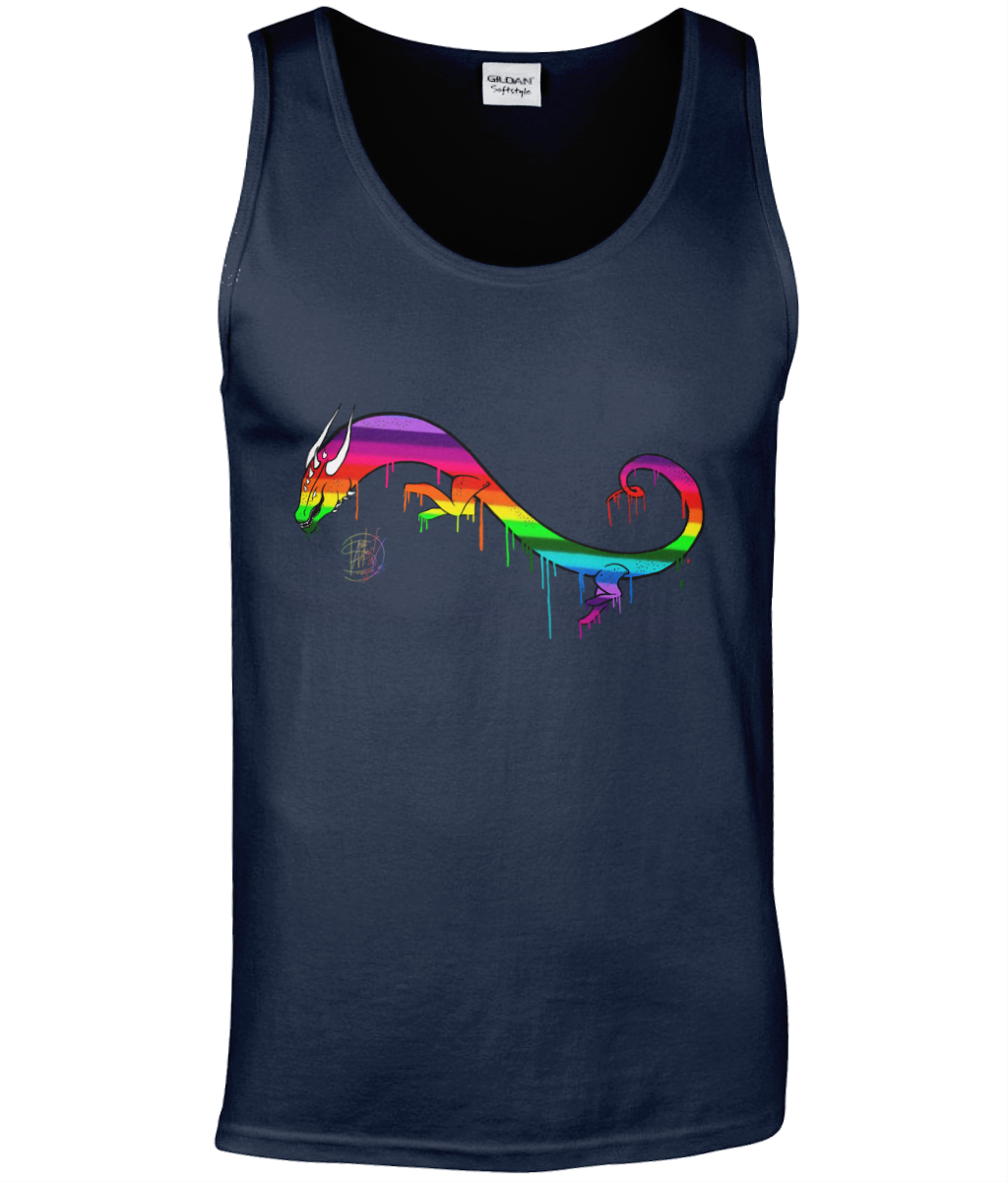 Gildan GD012 Softstyle Adult Tank Top Pride Dragon