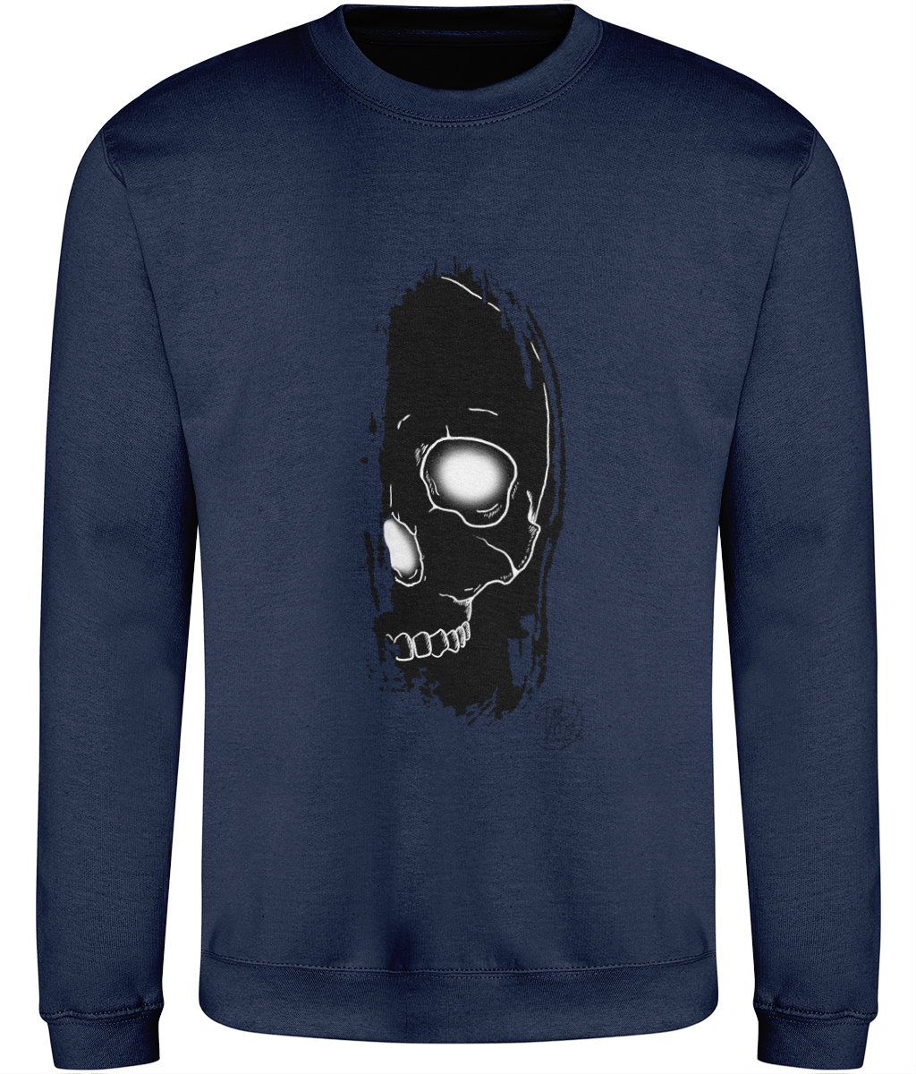 AWDis JH030 Sweatshirt Brush Skull Black Logo