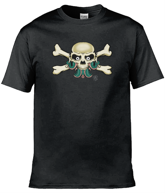 Gildan GD001 Softstyle Adult Ringspun T-Shirt Skull and Cross Bones