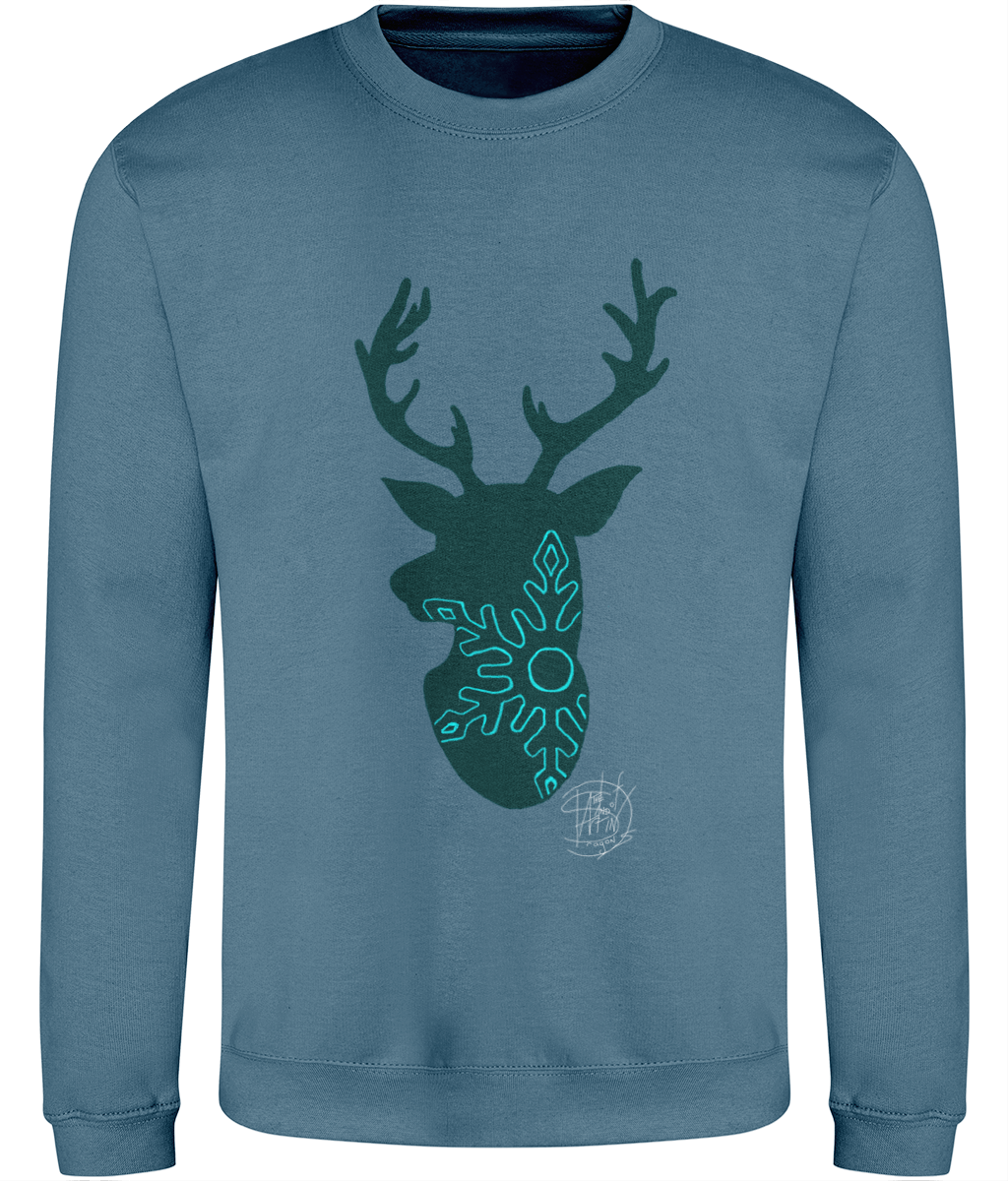 AWDis JH030 Sweatshirt Christmas Reindeer Snowflake