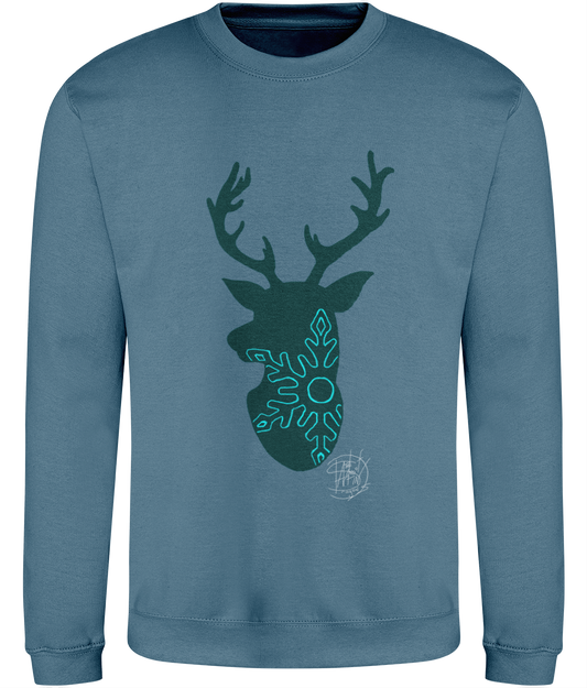 AWDis JH030 Sweatshirt Christmas Reindeer Snowflake