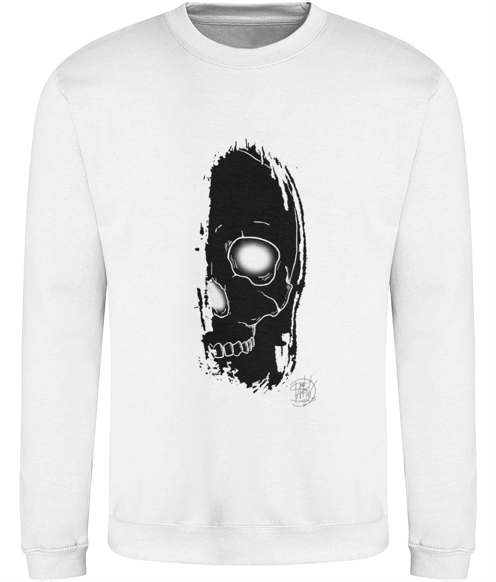 AWDis JH030 Sweatshirt Brush Skull Black Logo