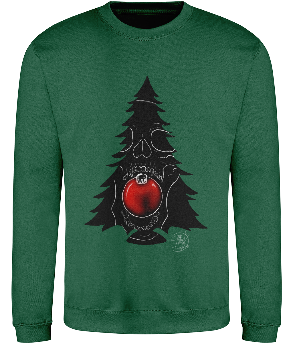 AWDis JH030 Sweatshirt Christmas Skull