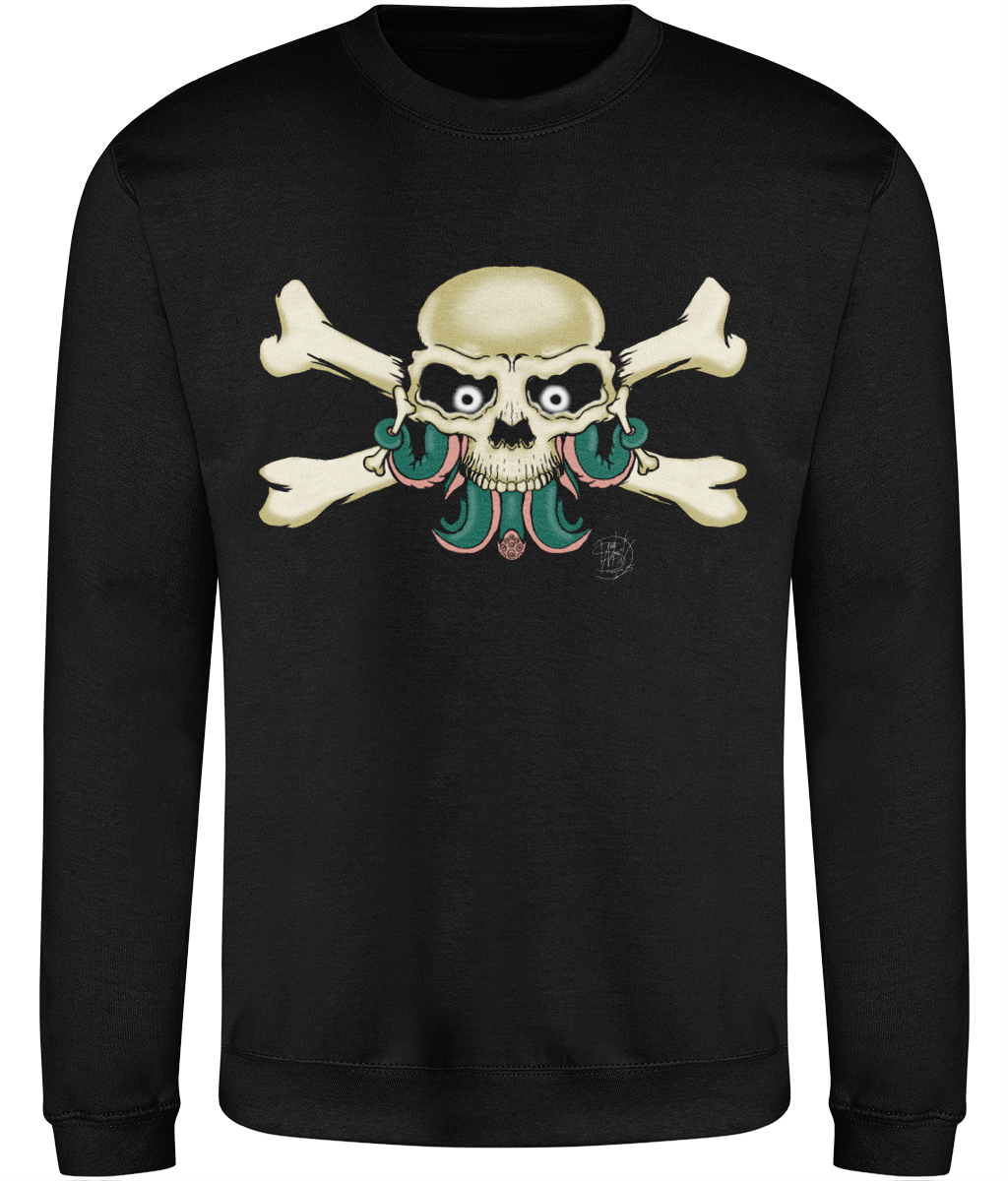 AWDis JH030 Sweatshirt Skull and Cross Bones