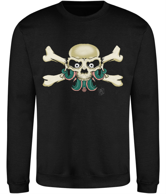 AWDis JH030 Sweatshirt Skull and Cross Bones