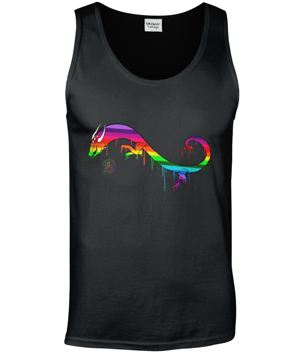 Gildan GD012 Softstyle Adult Tank Top Pride Dragon