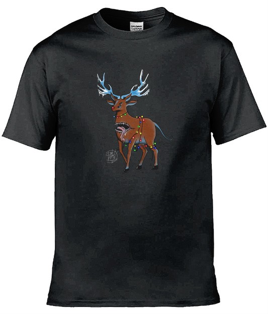 Gildan GD001 Softstyle Adult Ringspun T-Shirt Christmas Reindeer