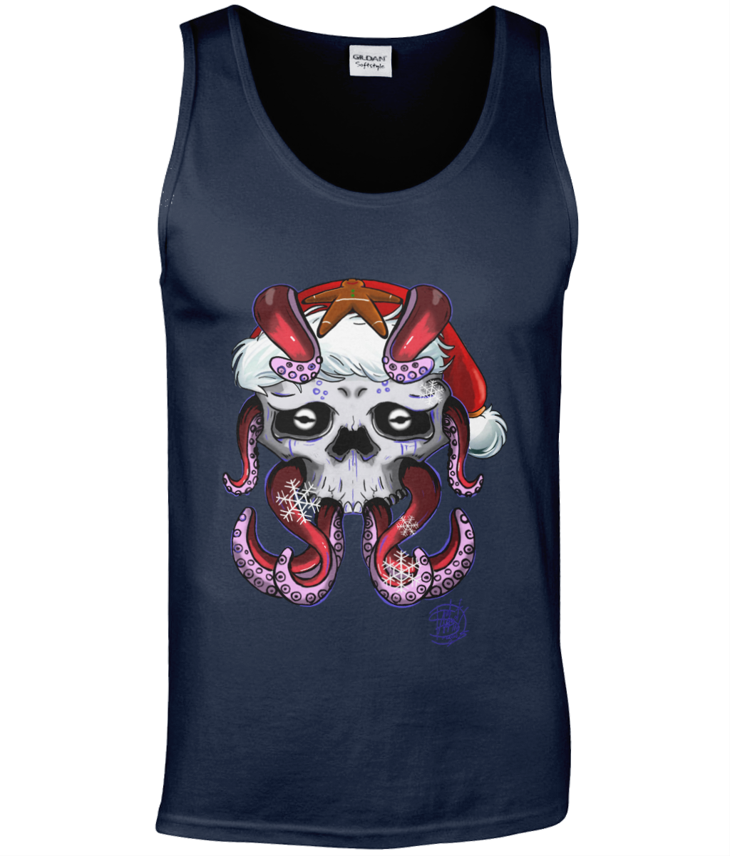 Gildan GD012 Softstyle Adult Tank Top Christmas Octo