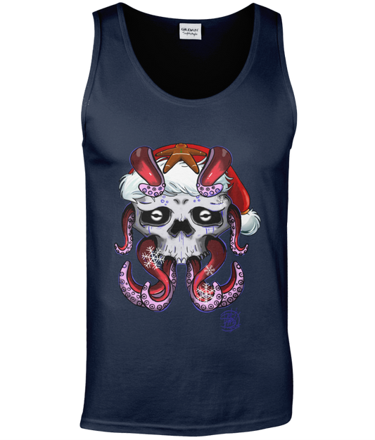 Gildan GD012 Softstyle Adult Tank Top Christmas Octo