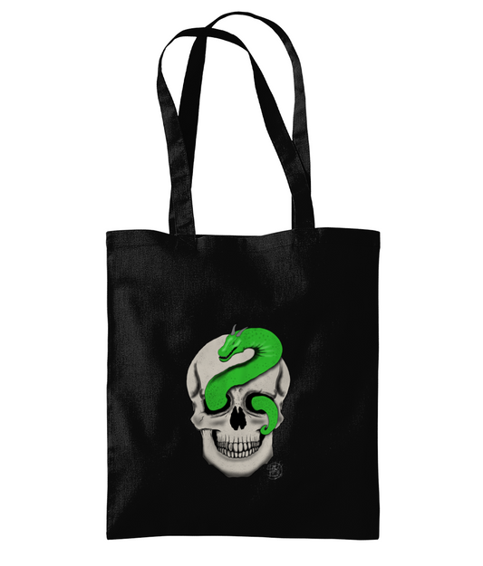 Westford Mill WM261 Organic Premium Cotton Tote Serpent Skull