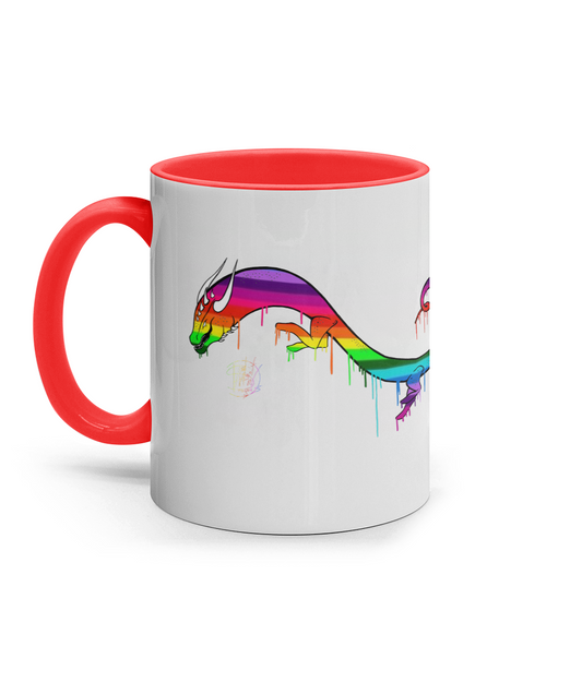 11oz Coloured Inner & Handle Mug Pride Dragon Pride Dragon