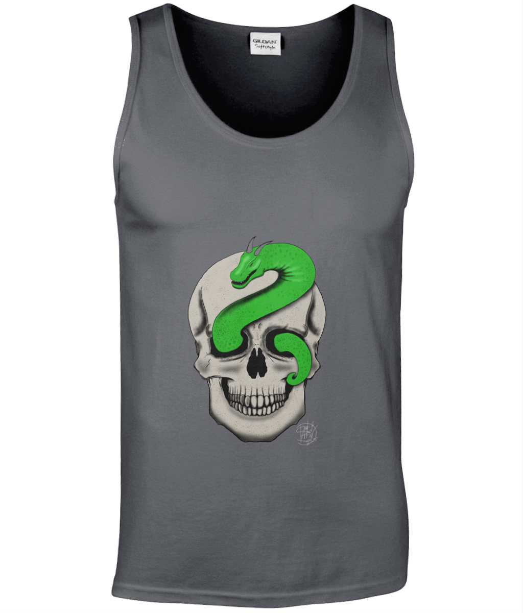 Gildan GD012 Softstyle Adult Tank Top Serpent Skull