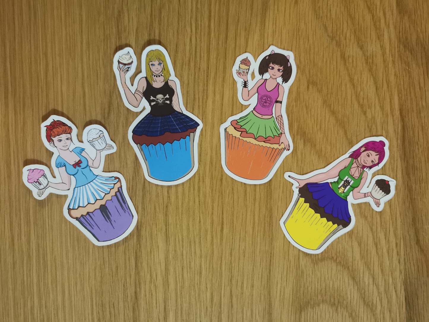 sticker pack of 13 // cupcake girls // vinyl stickers