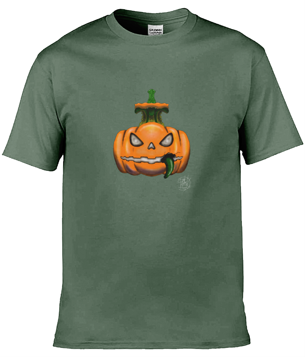 Gildan GD001 Softstyle Adult Ringspun T-Shirt Halloween Pumpkin 2